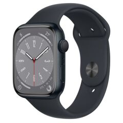 Apple Watch Series 8 GPS 41MM Siyah Alüminyum Kasa ve Siyah Spor Kordon MNP53TU/A