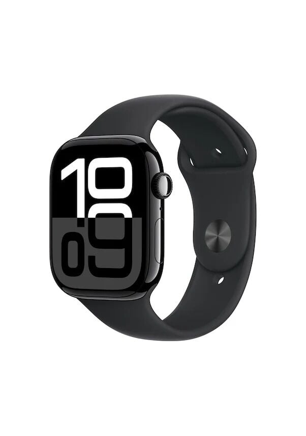 Apple Watch Series 10 GPS 46MM Jet Aliminyum Kasa Spor Kordon Akıllı Saat Siyah