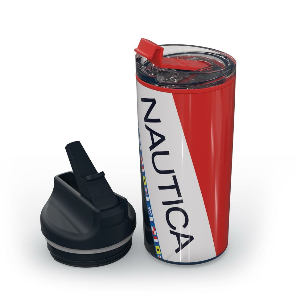 Nautica NTM02 Sport Termos Paslanmaz Çelik 950 ml Navy Flags