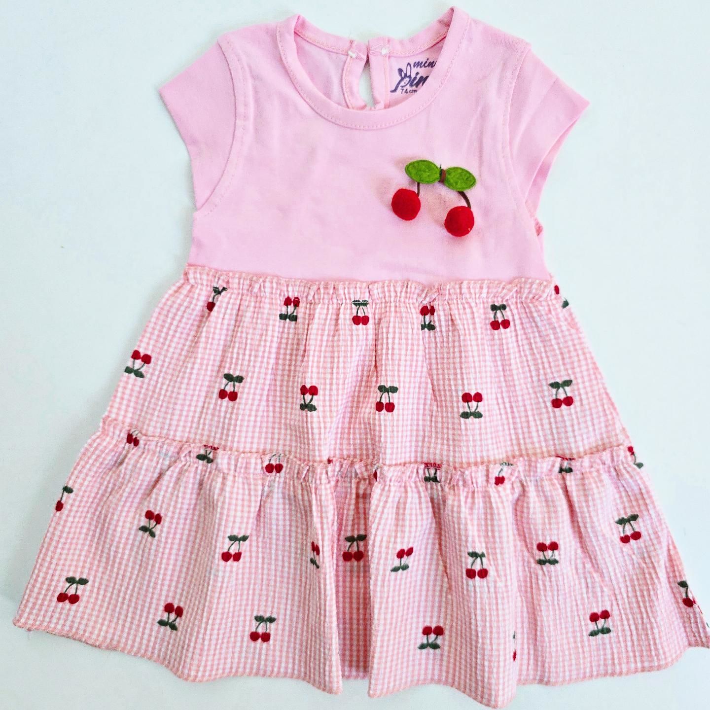 Minipink kids kirazlı elbise