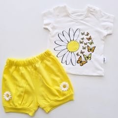 Öyküm baby şortlu papatyalı takım