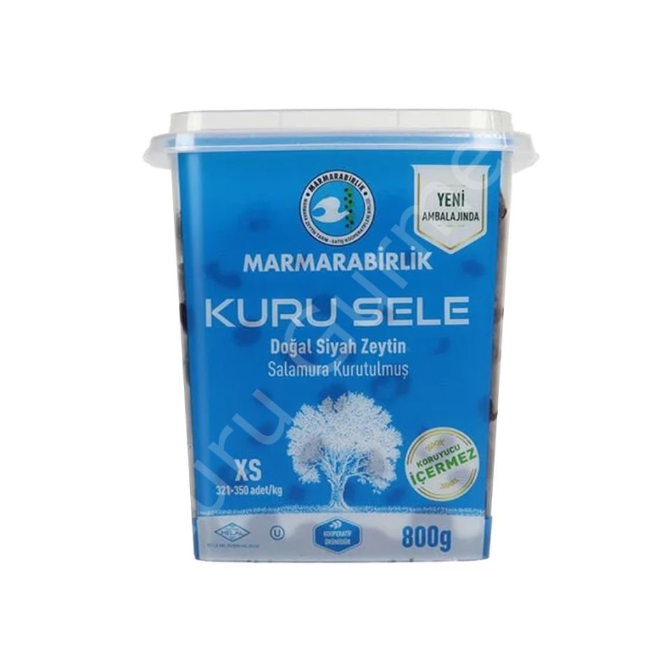 Marmarabirlik Kuru Sele Doğal Siyah Zeytin 800 Gr