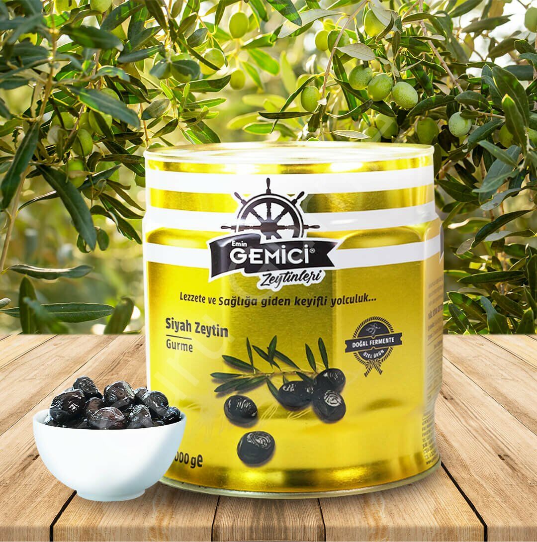 Gurme Siyah Zeytin (201-230) Teneke 2 Kg