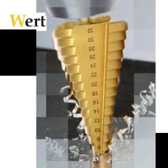 Wert W3501 Kademeli Saç Delme Ucu 4-32mm