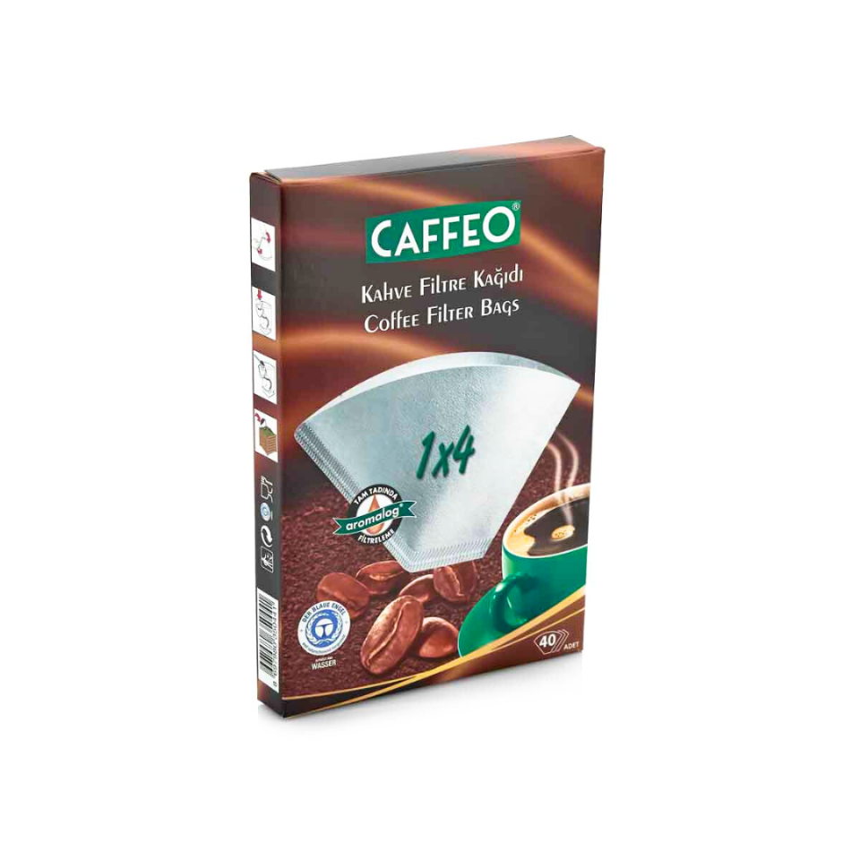 Caffeo 1x4/40 Beyaz Kahve Filtre Kağıdı