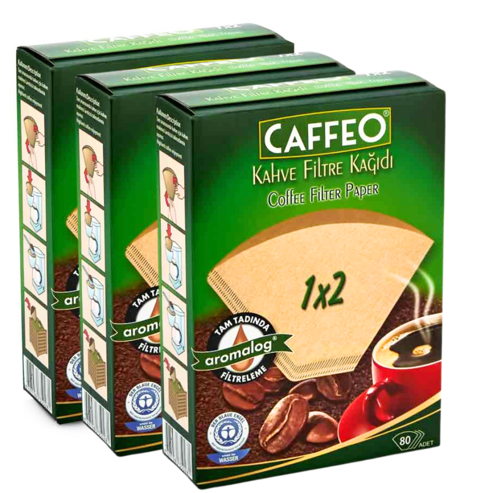 Caffeo 1x2/80 Kahve Filtre Kağıdı - 3 Adet