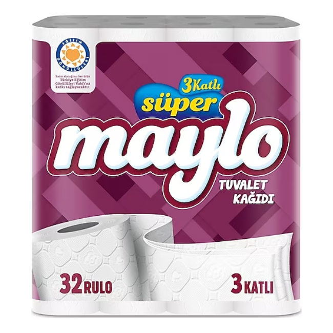 Maylo 3 Katlı Tuvalet Kağıdı 32'li