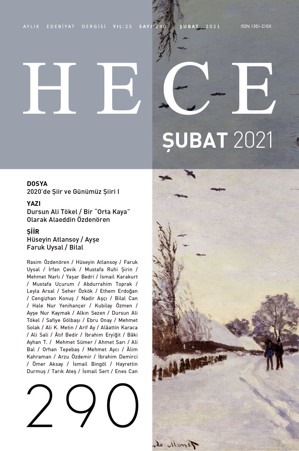 Hece Dergisi 290.Sayı Şubat 2021