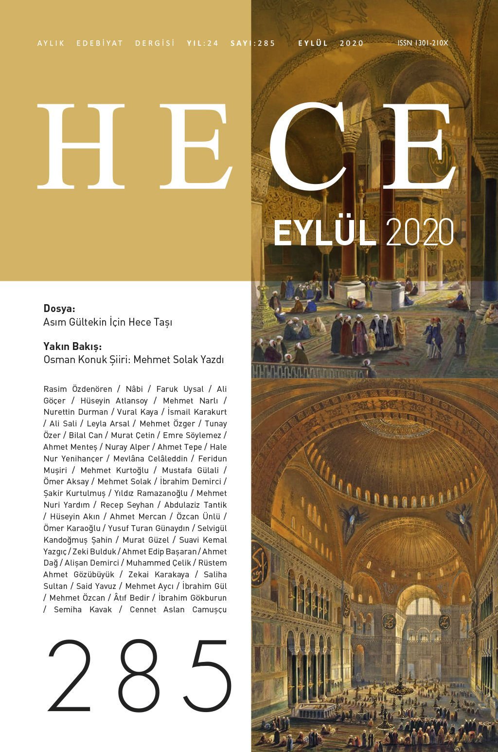 Hece Dergisi 285.Sayı Eylül 2020