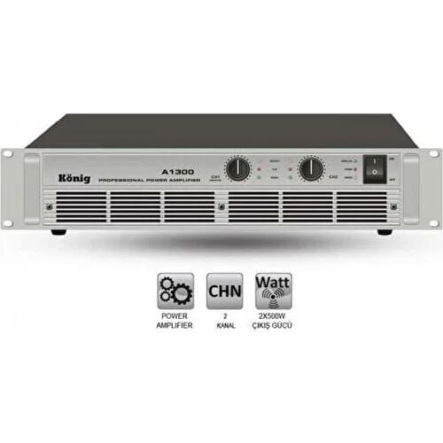 König A-1300-2X500W Power Amfi