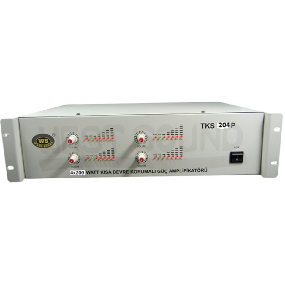 West Sound TKS 204 P Power Amplifikatör 4x200 Watt