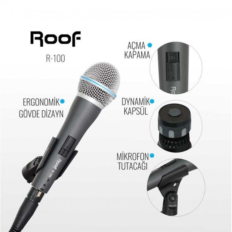 Roof R-100 600 OHM Dinamic Mikrofon