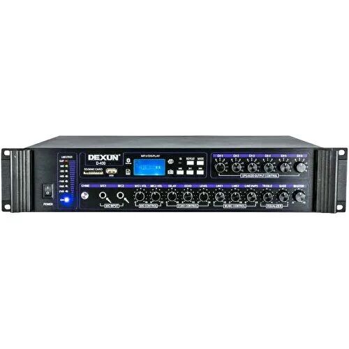 Dexun D-400 500W USB-SD-BT 6 Bölgeli 3xMikrofon-Aux Giriş Trafolu Mixer Amfi