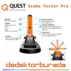 Scuba Tector PRO Su Altı Dedektörü&Sahil Arama Dedektörü - Arama Kollu