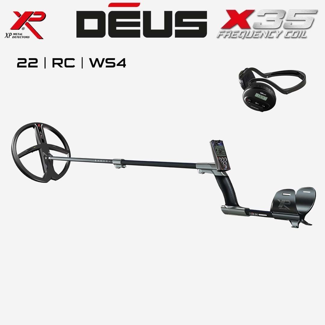 Deus Dedektör - 22,5cm X35 Başlık, WS4 Kulaklık, Ana Kontrol Ünitesi