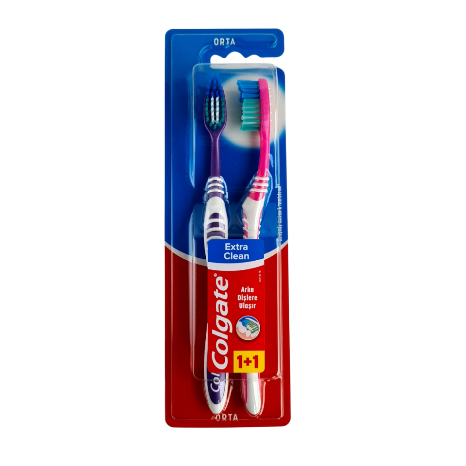  Colgate Extra Clean Orta Diş Fırçası 1+1