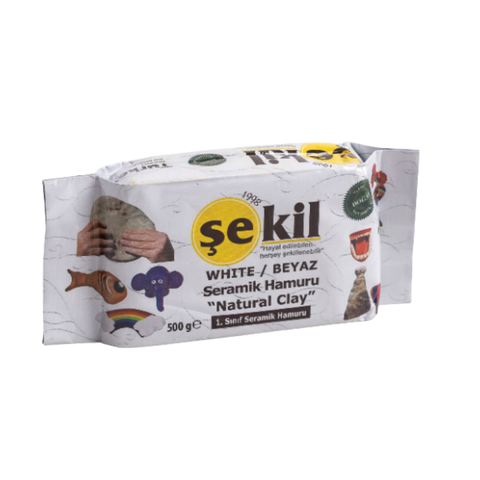 Şekil Kil Seramik Hamuru Beyaz 500GR