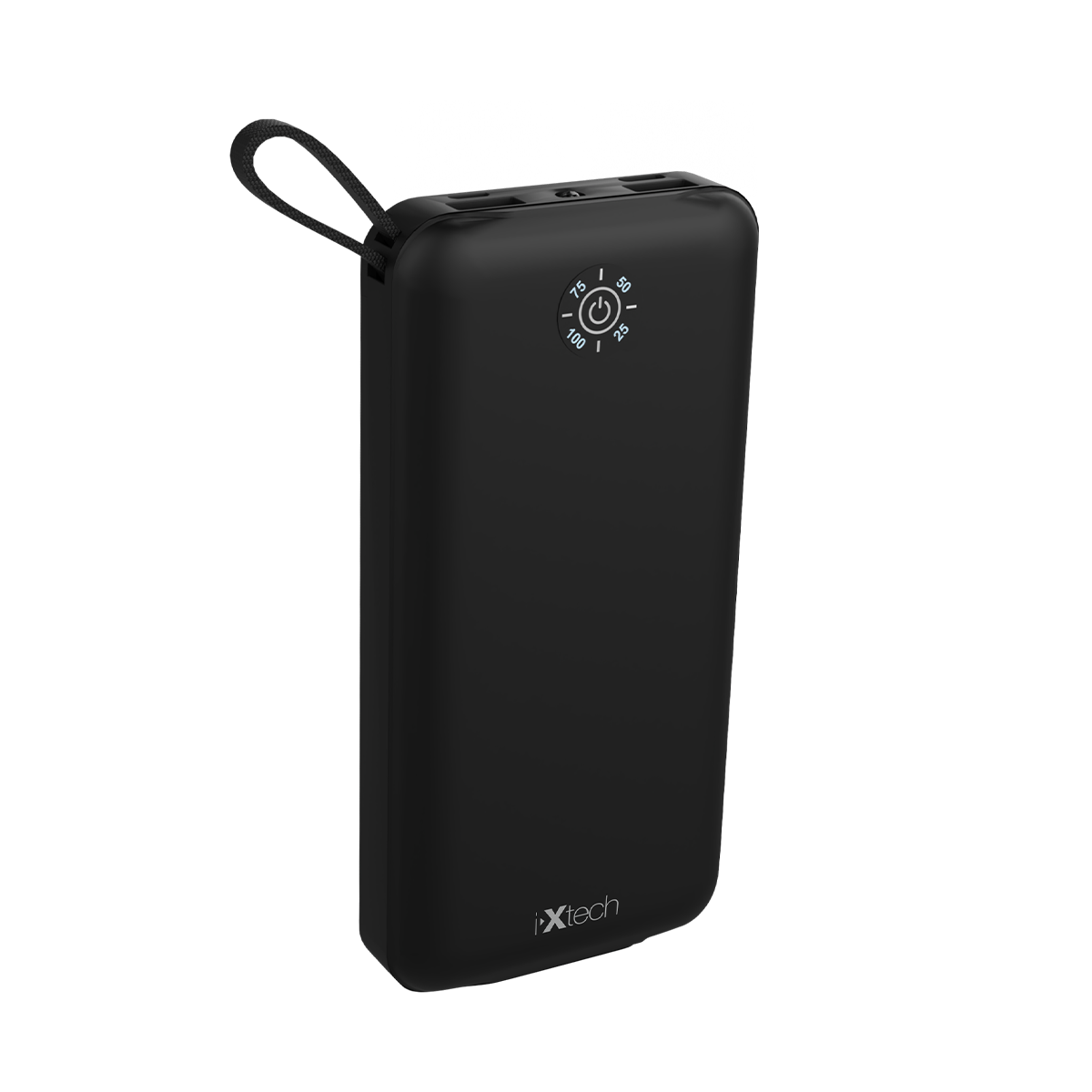 IX-PB014 20.000 Mah El Fenerli Çoklu Şarj Özellikli Powerbank Taşınabilir Şarj Cihazı - Siyah