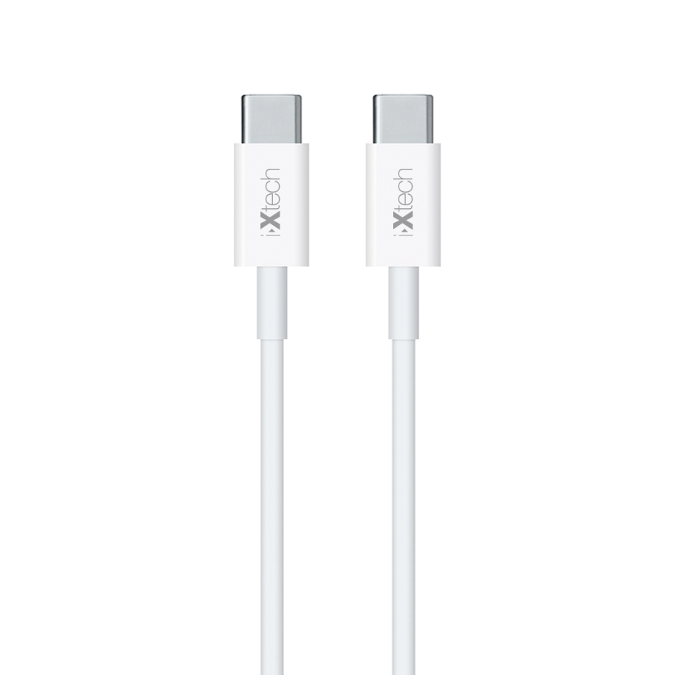 I-XTECH Ix-Uc012-Blu Lotus Type-C To Type-C 1 m Cable, White I-XTECH Ix-Uc012-Blu Lotus Type-C To Type-C 1 m Cable, White