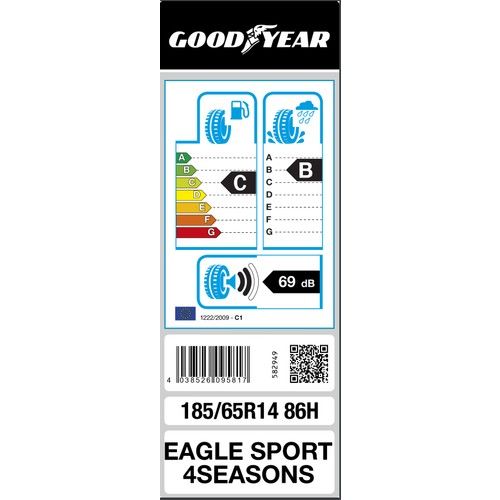 Goodyear 185/65 R14 86H Eagle Sport Oto 4 Mevsim Lastiği ( Üretim Yılı: 2023 )