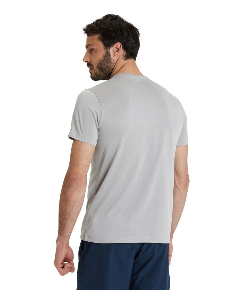 ARENA  Team Solid Unisex Gri Günlük Stil Tişört
