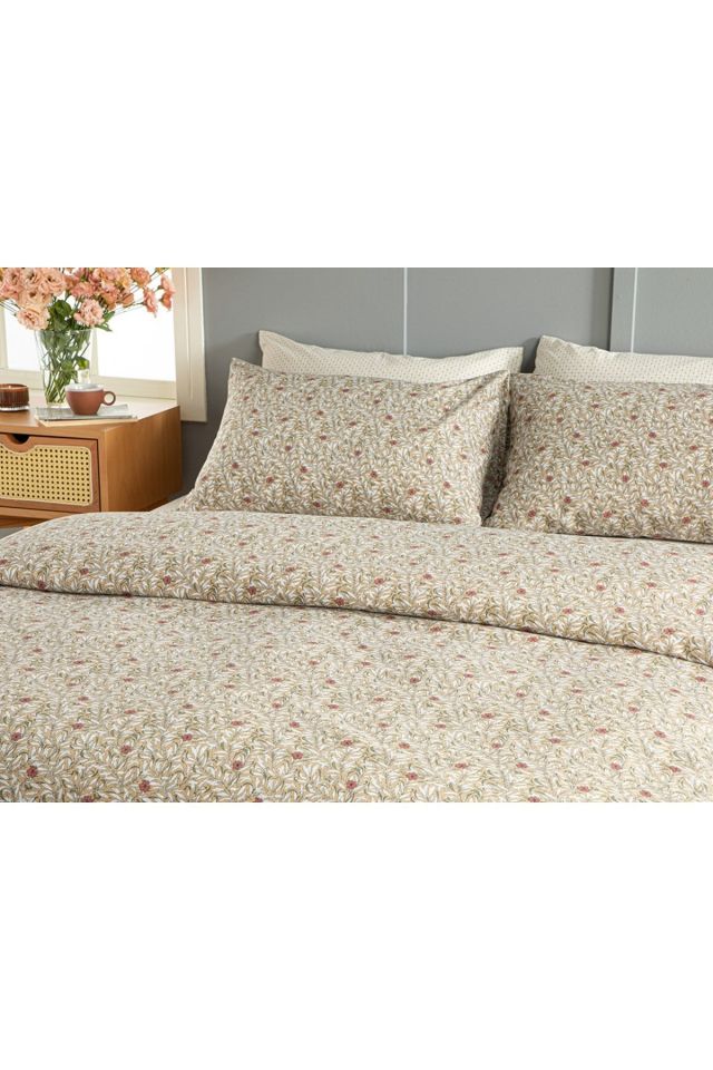 Pure Poppy Kolay Ütülenir Tek Kişilik Nevresım Setı 160x220 Cm Bej