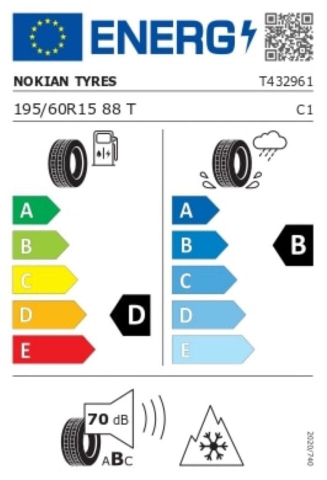 Nokian Tyres Snowproof 1 Tyres 195/60 R15 88T Snowproof 1 Kış 2023 Ürt.