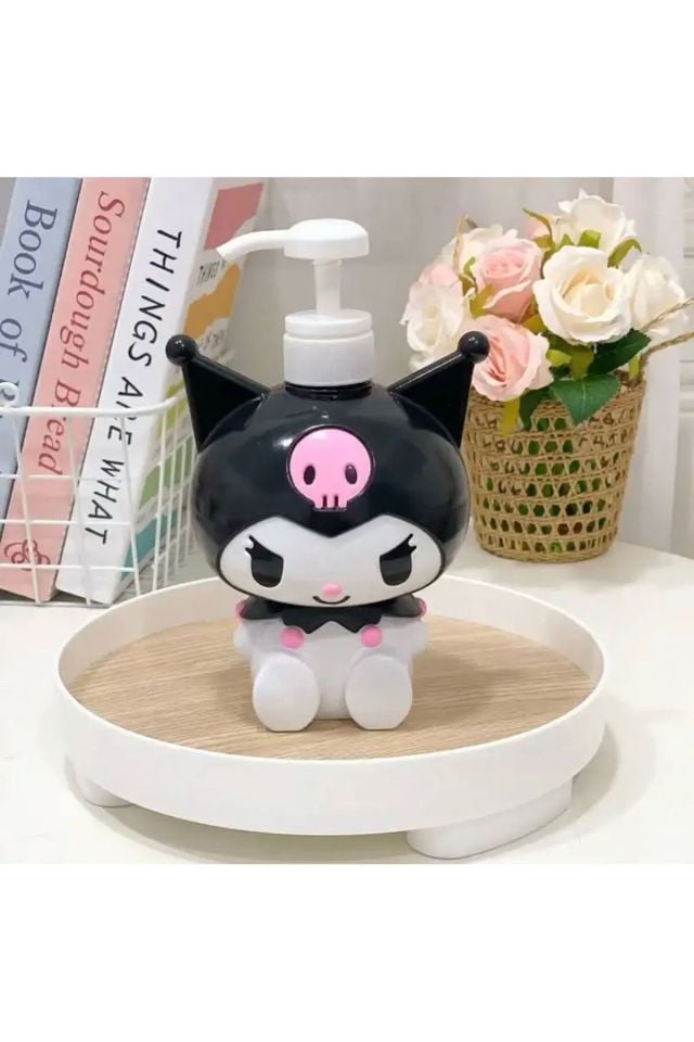 Kuromi Sanrio Kawai Kore Sıvı Sabunluk Şampuan Şişesi Dezenfektan Duş Jeli Kutusu