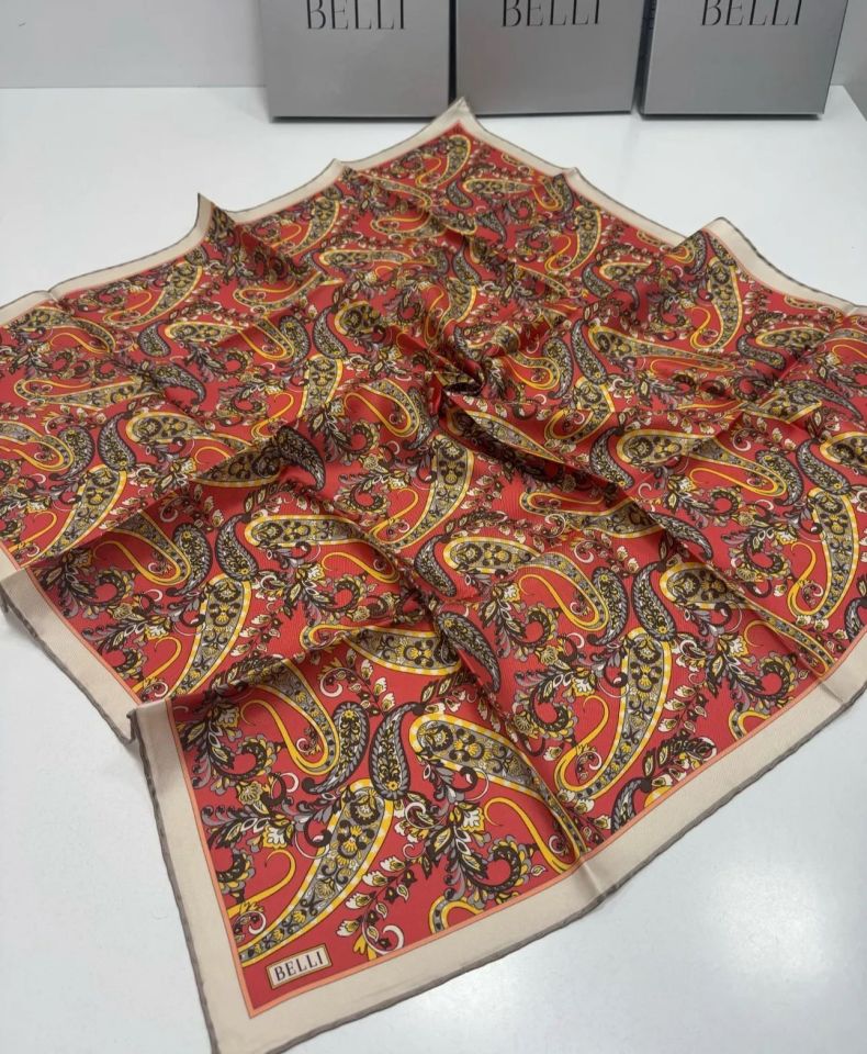 Belli İpek Eşarp 2025 İlkbahar-Yaz - 4101D-35 - Tivil