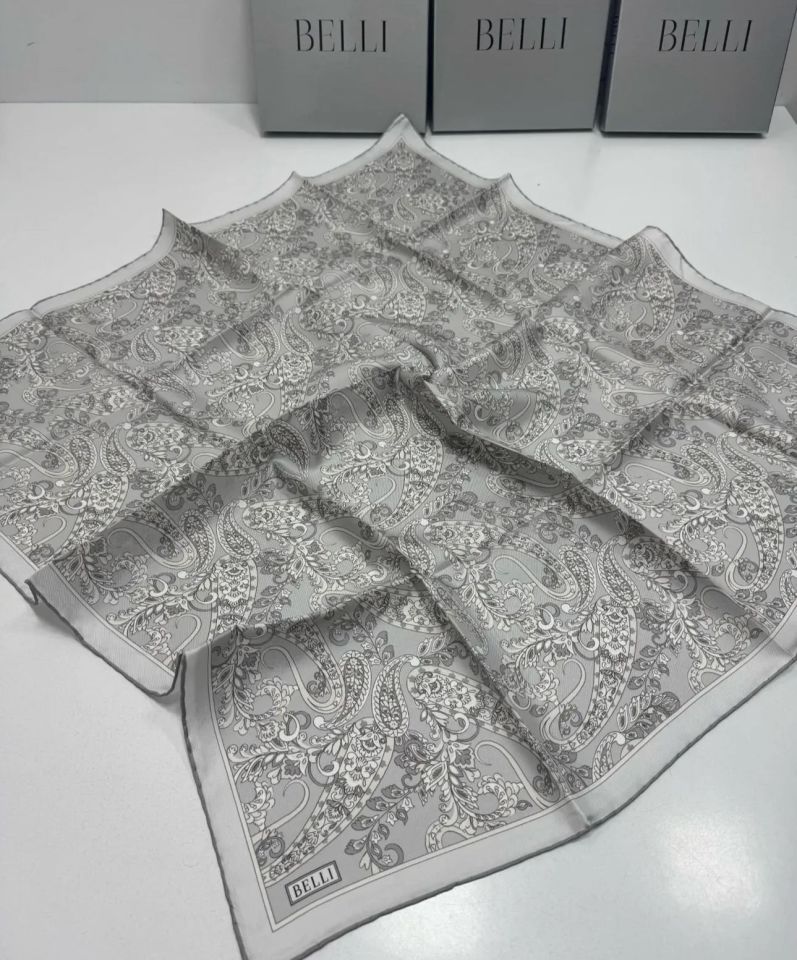 Belli İpek Eşarp 2025 İlkbahar-Yaz - 4101D-82 - Tivil