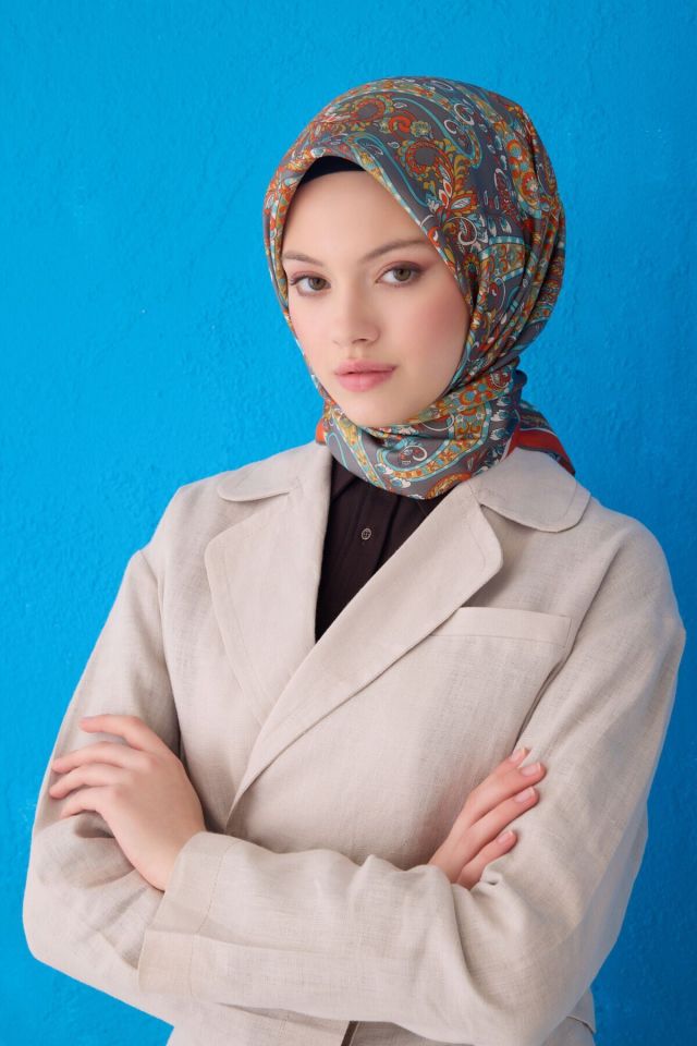 Belli İpek Eşarp 2025 İlkbahar-Yaz - 4101D-39- Sura