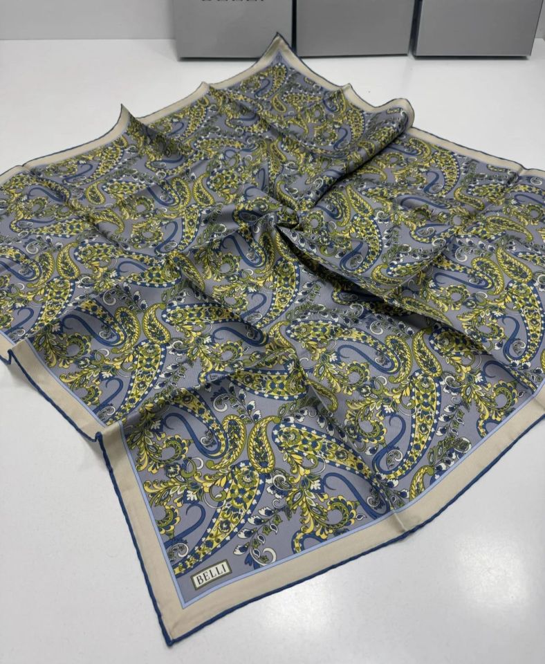 Belli İpek Eşarp 2025 İlkbahar-Yaz - 4101D-34- Tivil