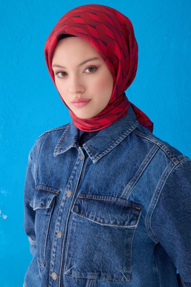 Belli İpek Eşarp 2025 İlkbahar-Yaz - 4112D-80 - Tivil