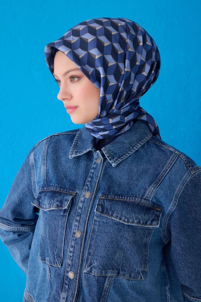 Belli İpek Eşarp 2025 İlkbahar-Yaz - 4112D-35- Tivil