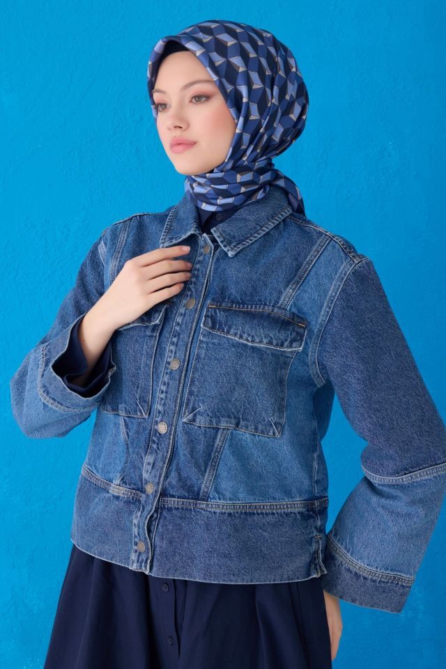 Belli İpek Eşarp 2025 İlkbahar-Yaz - 4112D-35- Tivil