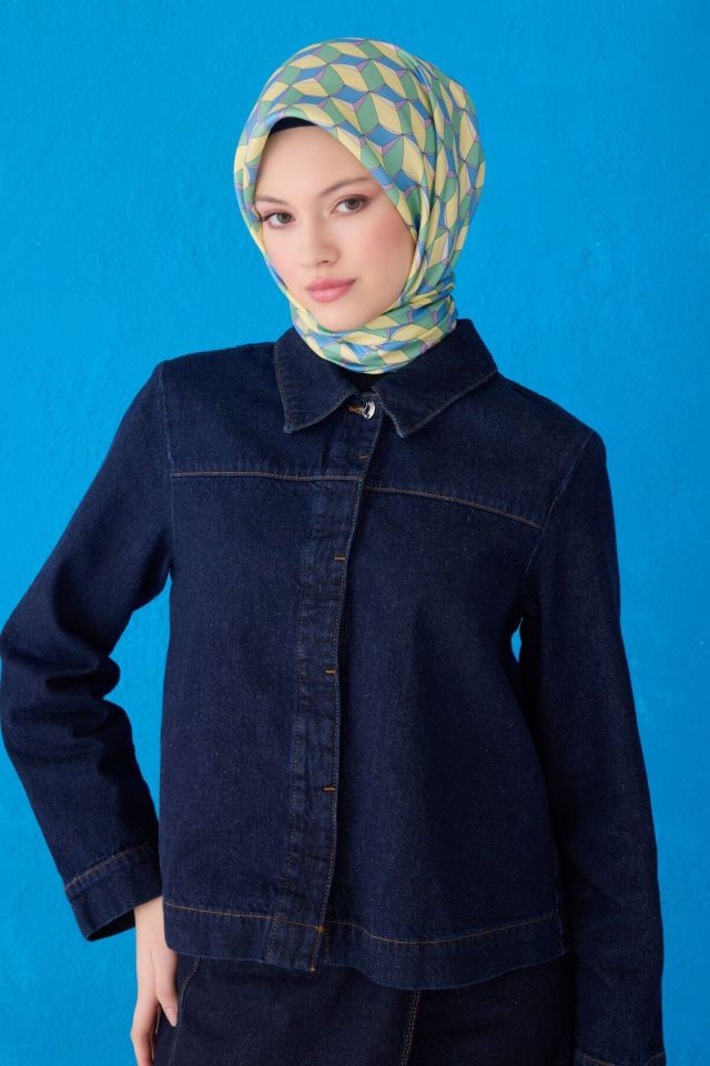 Belli İpek Eşarp 2025 İlkbahar-Yaz - 4112D-50- Tivil