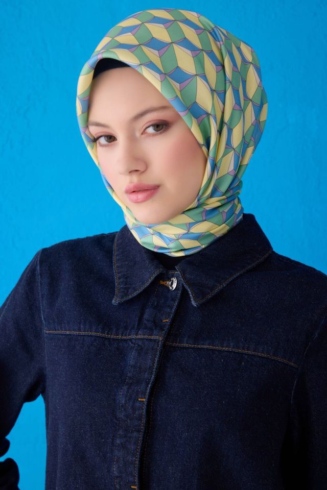 Belli İpek Eşarp 2025 İlkbahar-Yaz - 4112D-50- Tivil