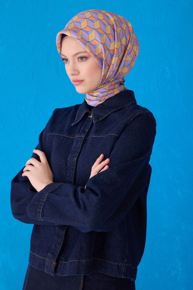 Belli İpek Eşarp 2025 İlkbahar-Yaz - 4112D-06- Tivil