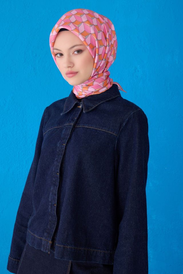 Belli İpek Eşarp 2025 İlkbahar-Yaz - 4112D-83- Tivil