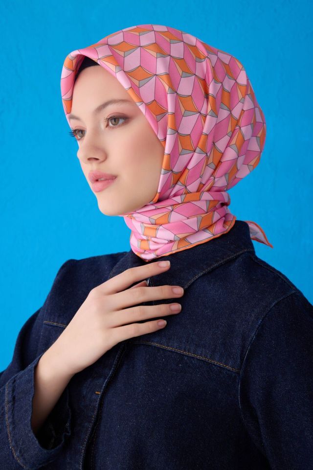 Belli İpek Eşarp 2025 İlkbahar-Yaz - 4112D-83- Tivil