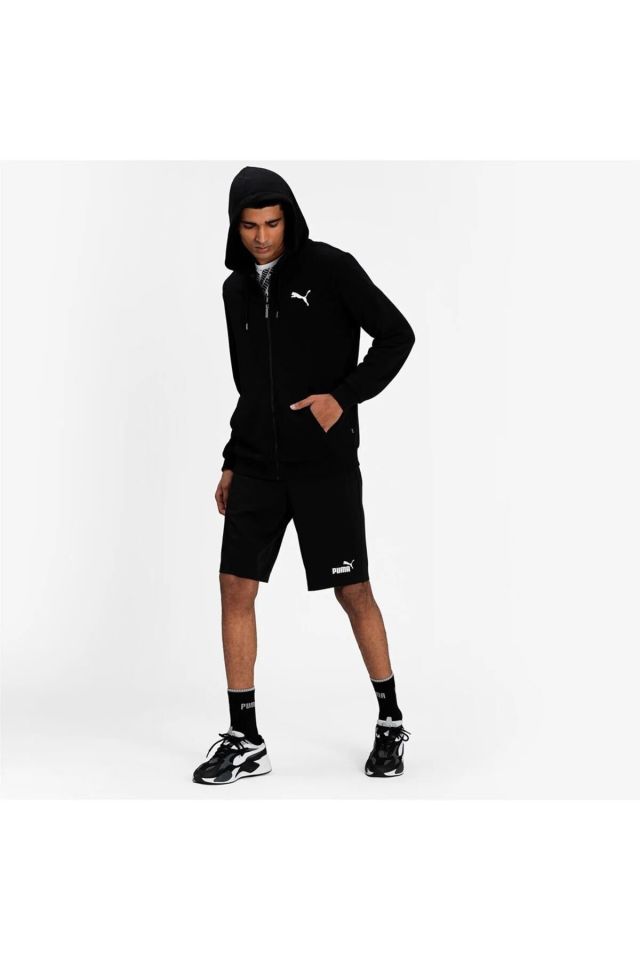 Erkek Kapşonlu Sweat Ceket Ess Small Logo Fz Hoodie Tr Black-c 58670451