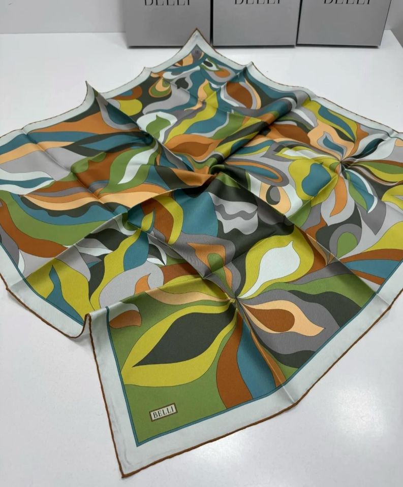 Belli İpek Eşarp 2025 İlkbahar-Yaz - 4108D-04-Tivil