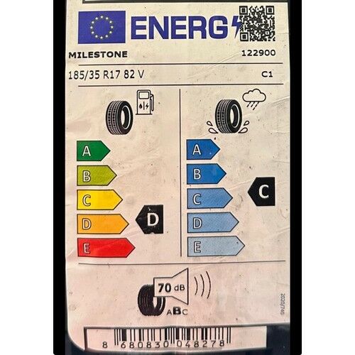 Milestone 185/35 R17 82V Carmile Sport Oto Yaz Lastiği ( Üretim Yılı: 2024 )