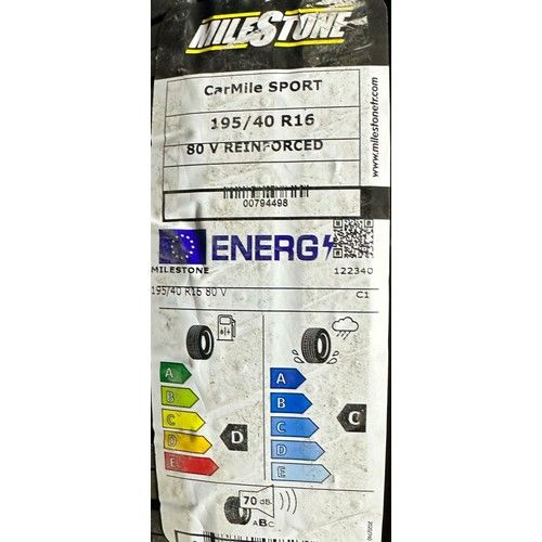 Milestone 195/40 R16 Tl 80V Reınf. Carmıle Sport Oto Yaz Lastiği ( Üretim Yılı: 2024 )