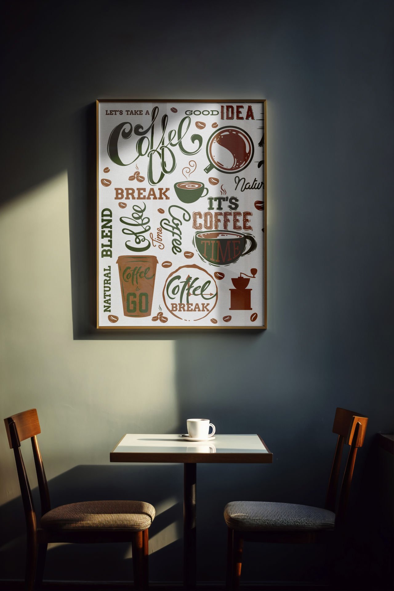 Coffe Temalı Canvas Tablo