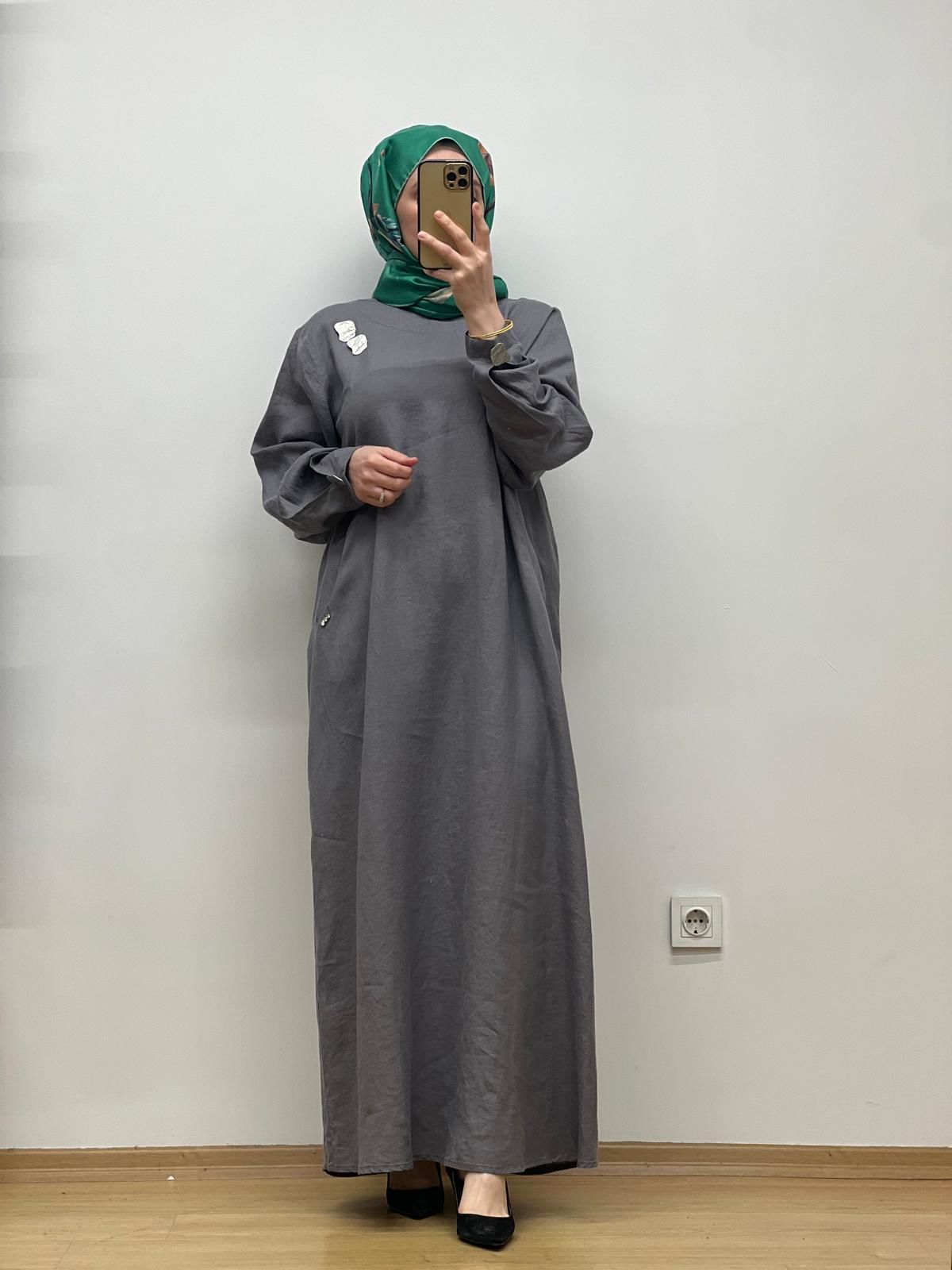 MissDalida Keten Elbise 25Y-4064
