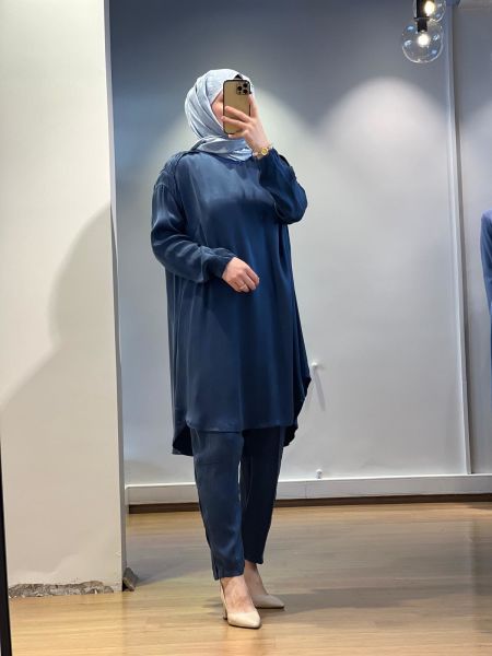 MissWhence Cupro Pantolonlu Takım 37017