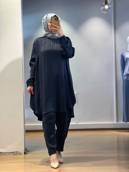 MissWhence Cupro Pantolonlu Takım 37017