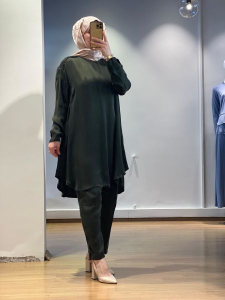 MissWhence Cupro Pantolonlu Takım 37017