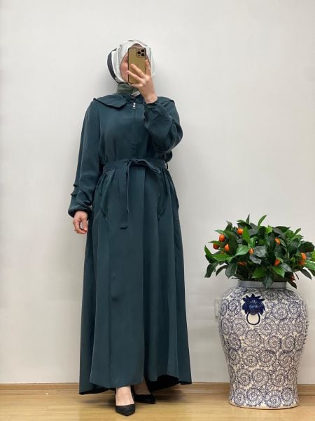 MissWhence Cupro Kapüşonlu Elbise 37811